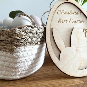 Personalized Easter egg pendant wooden decoration image 6