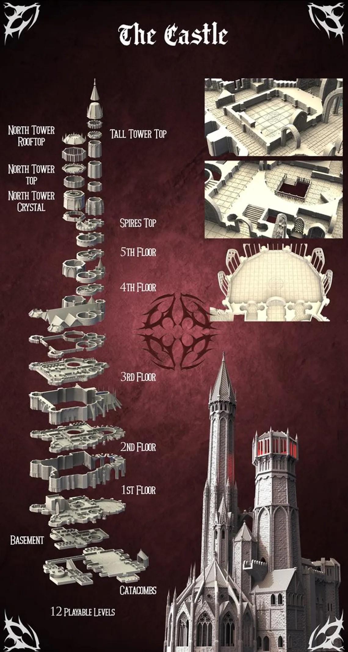Castle Ravenloft (curse of Strahd) - D&D TTRPG Playable 3D Printed ...