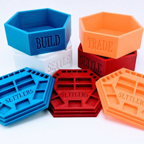 STLs for Settlers Game Piece Holder and Tray Complete System - 3D print it yourself