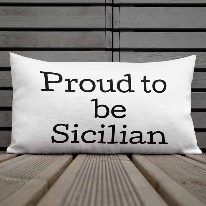 Decorative Pillow Sicily Pillow Throw Pillow Sicily Gift Sicilian Heritage Sicilian Pride Sicily Decor Proud To Be Sicilian