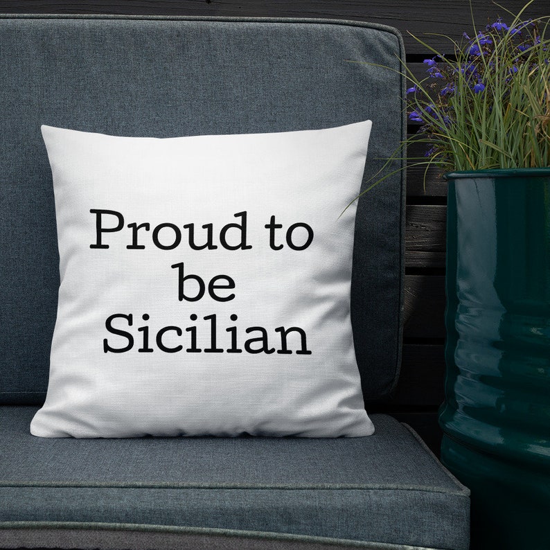 Decorative Pillow Sicily Pillow Throw Pillow Sicily Gift Sicilian Heritage Sicilian Pride Sicily Decor Proud To Be Sicilian