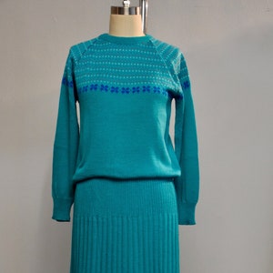 Vintage Italian knit skirt and sweater set image 1