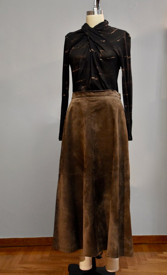 Vintage suede skirt - image 1