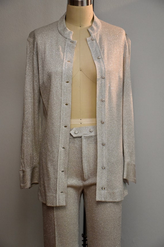 Silver knit 70s set
