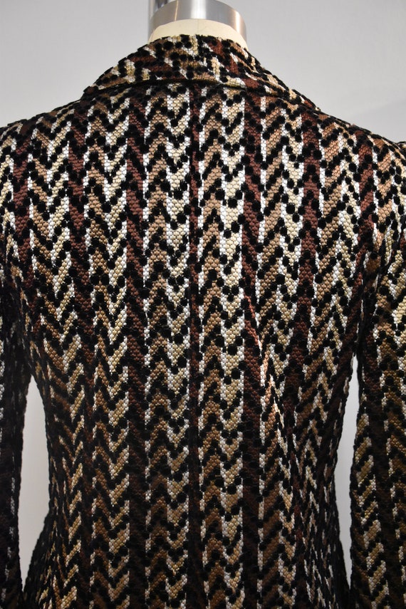 Cropped Jacket Jacquard Velvet