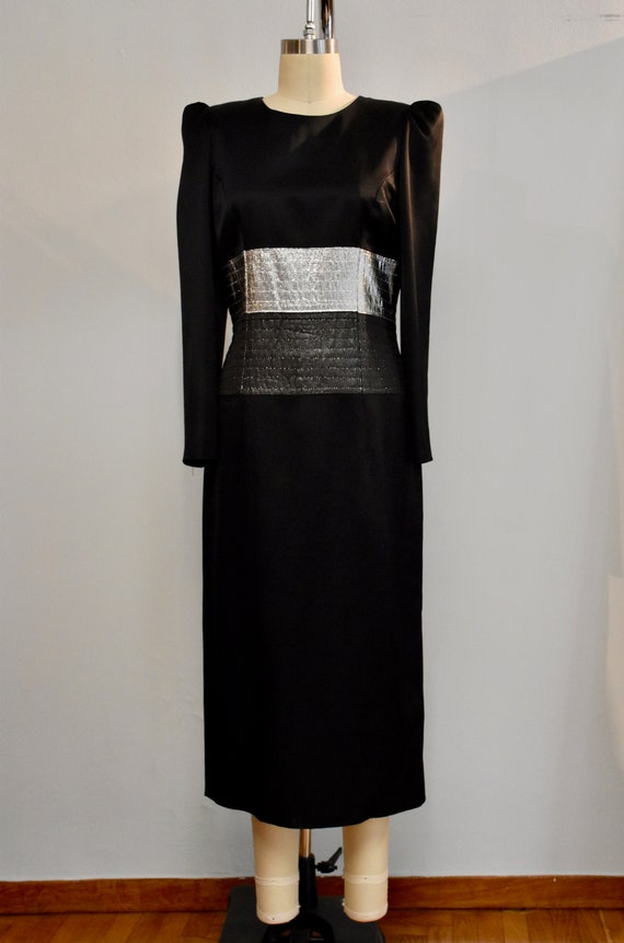 Vintage black dress from the 1980s