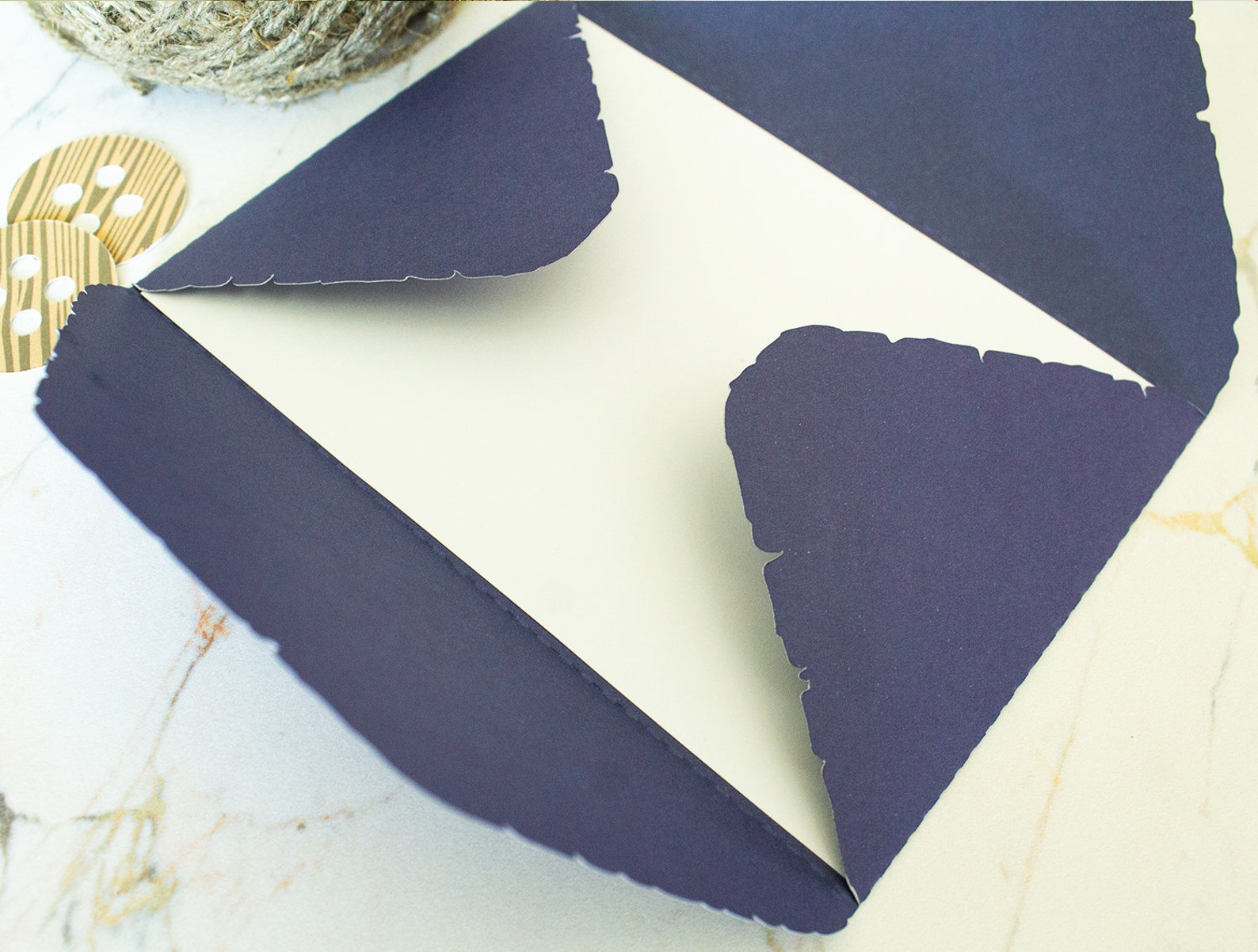 Vintage wedding envelope with torn edges Envelope template Etsy