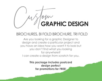 Personalisiertes Grafikdesign • Bi Fold Broschüre • Dreifaltige Broschüre • Broschüren Design Service • Business • Ordnerdesign • Menü • DIGITALE DATEI