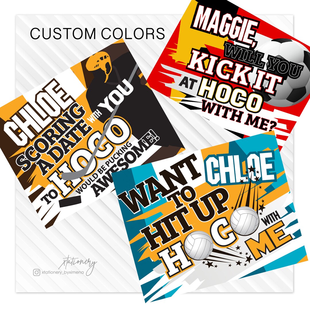 HOCO Proposal Sign Hoco Sports Proposal Sign Personalized Etsy