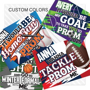 PROM Proposal Sign, Hoco Sports Proposal Sign, Personalized PROM Poster, Ask Date to Homecoming, Printable Sign High School Dance Display