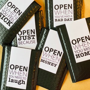Open When Envelopes for College, College Daughter Son Gift, University Gifts, College Gifts, Money card Gift, Going Away to College Gifts. zdjęcie 3
