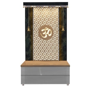 Wooden Temple White LED Light for Home and Office|Home Temple|Puja Mandir|Wall Hanging & Table Top Home Mandir