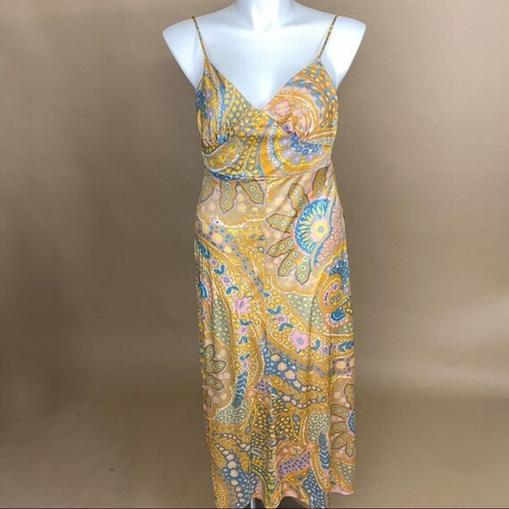 Vintage 70s Spaghetti Strap Low Back Dress