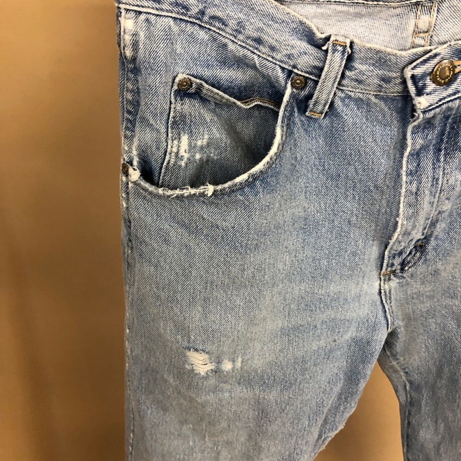 Vintage Wrangler Distressed Broken In Jeans 33x32 | Etsy