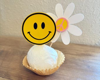 Groovy Cupcake Toppers
