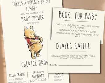 Winnie the pooh baby shower invitations
