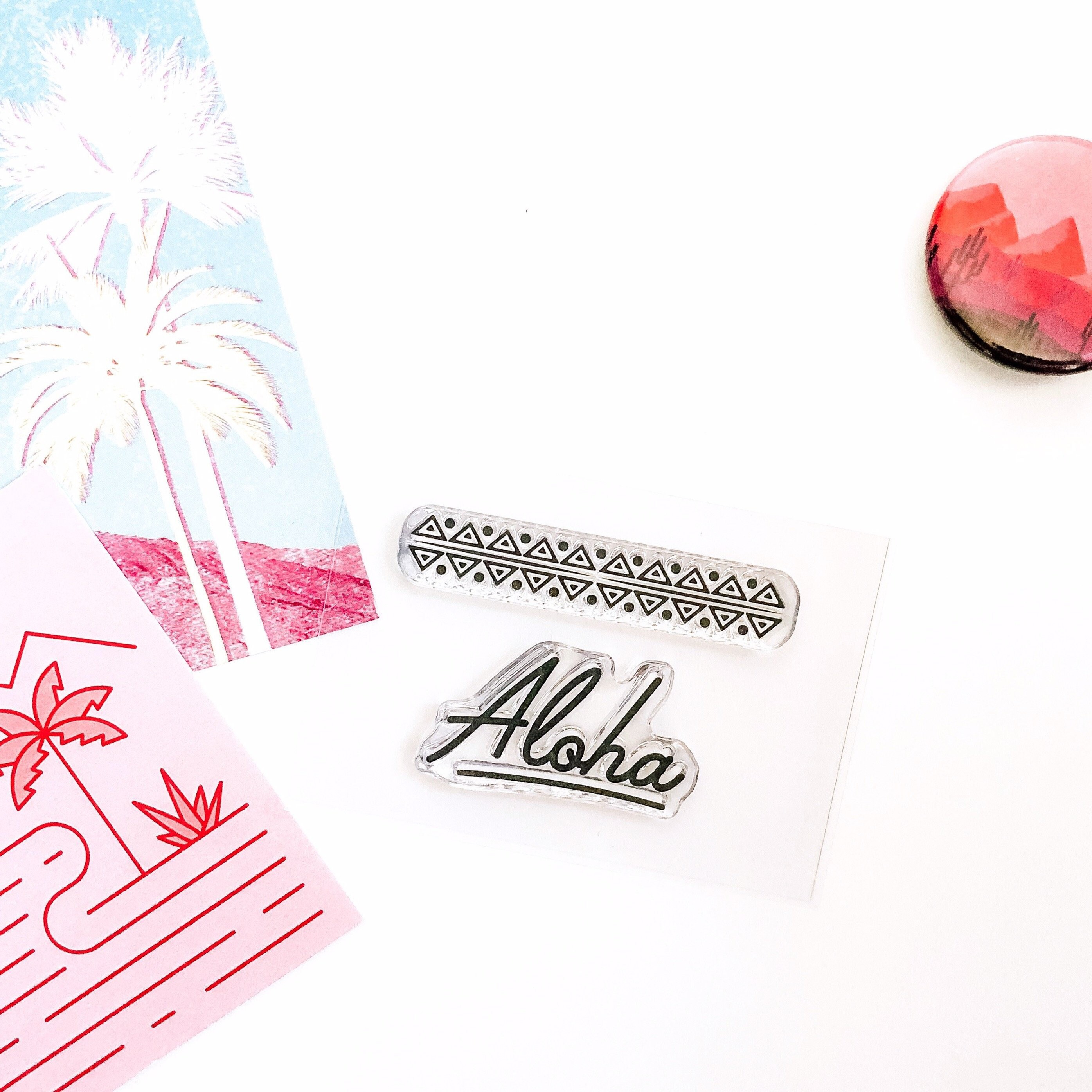 Aloha Hawaiian Clear Stamp for Planners Scrapbooks Card Etsy