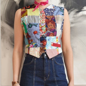 Vintage Dolce & Gabbana S/S 1993 Patchwork Waistcoat