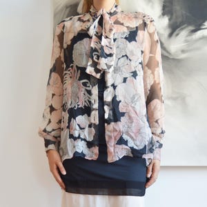 Vintage Chloé H/W 2003 Seidenbluse mit Blumenmuster