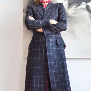 Vintage Chloé H/W 1998 geruite wollen jas
