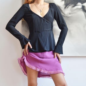 Prada Black Silk Blouse