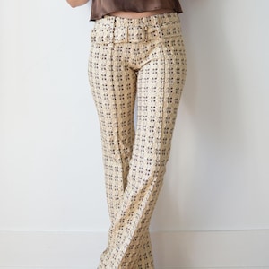 Vintage Prada S/S 2002 Metallic Brocade Trousers