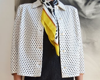 Vintage Iceberg Perforated Leather Jacket