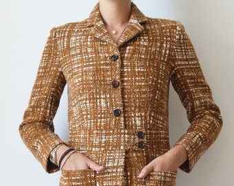 Vintage Prada S/S 1996 Brown Tweed Jacket