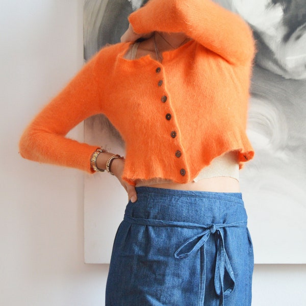 Vintage Dries Van Noten Orange Cardigan