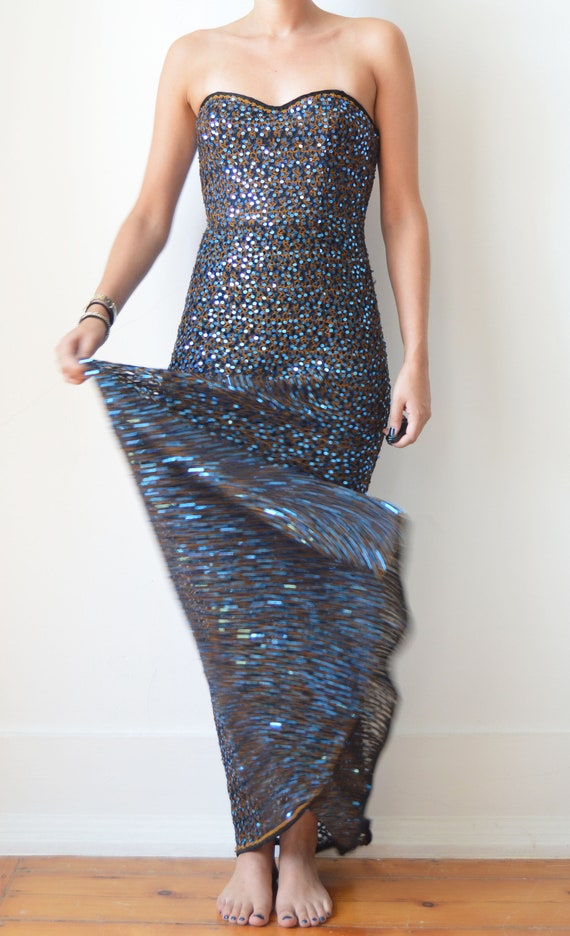 Missoni Blue Sequin Maxi Dress - image 8
