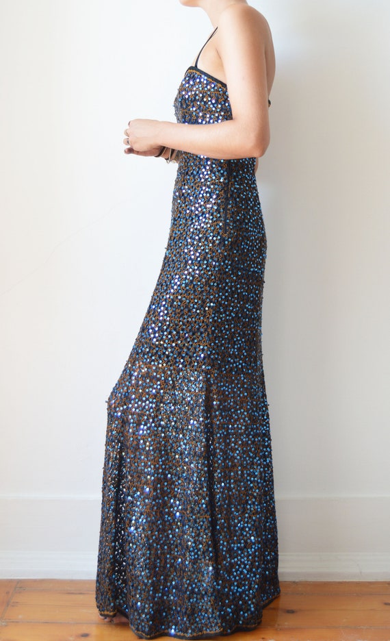 Missoni Blue Sequin Maxi Dress - image 5