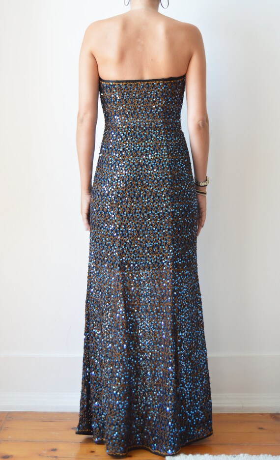 Missoni Blue Sequin Maxi Dress - image 7
