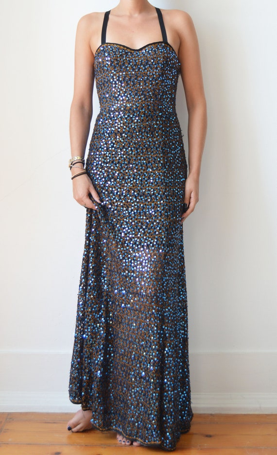 Missoni Blue Sequin Maxi Dress - image 2