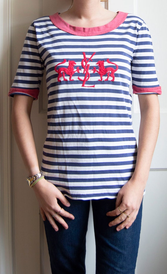 Yves Saint Laurent Striped Cotton T 