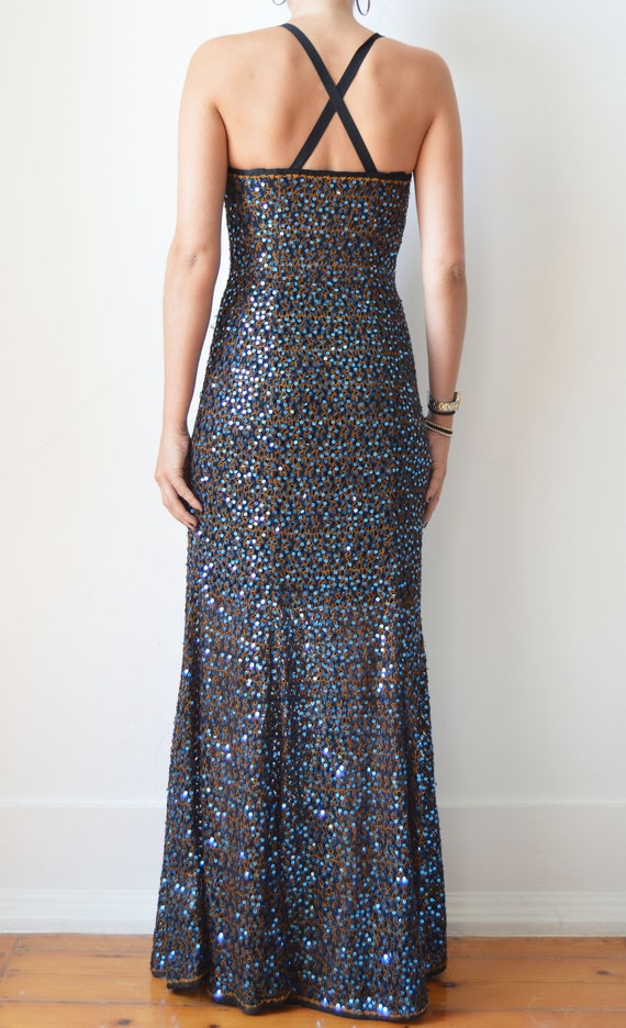 Missoni Blue Sequin Maxi Dress - image 3