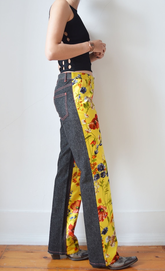 Buy Vintage Dolce & Gabbana F/W 1999 Silk Floral Trousers Online 