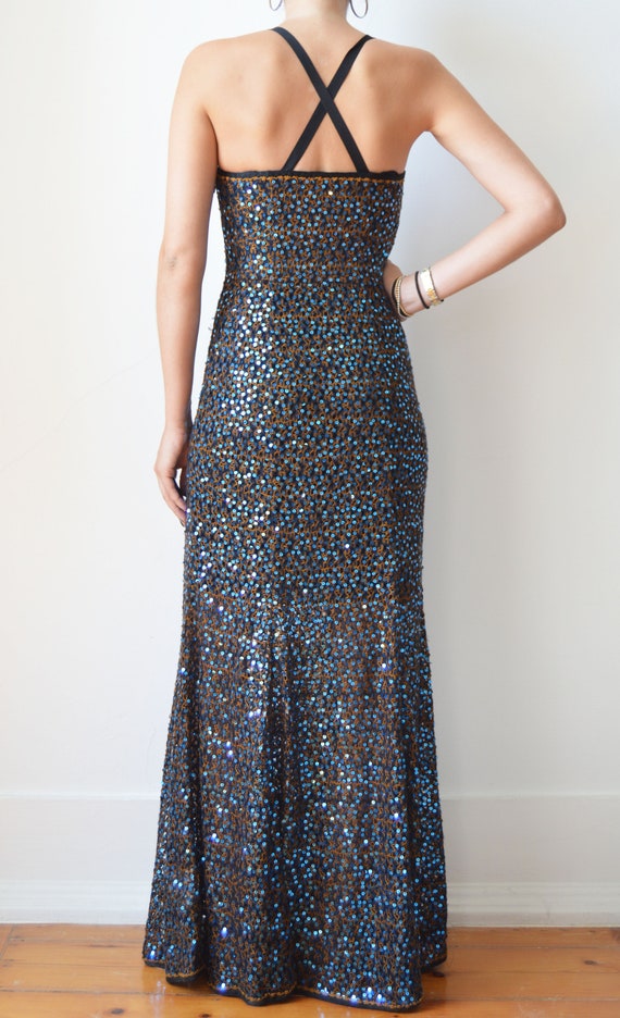 Missoni Blue Sequin Maxi Dress - image 4
