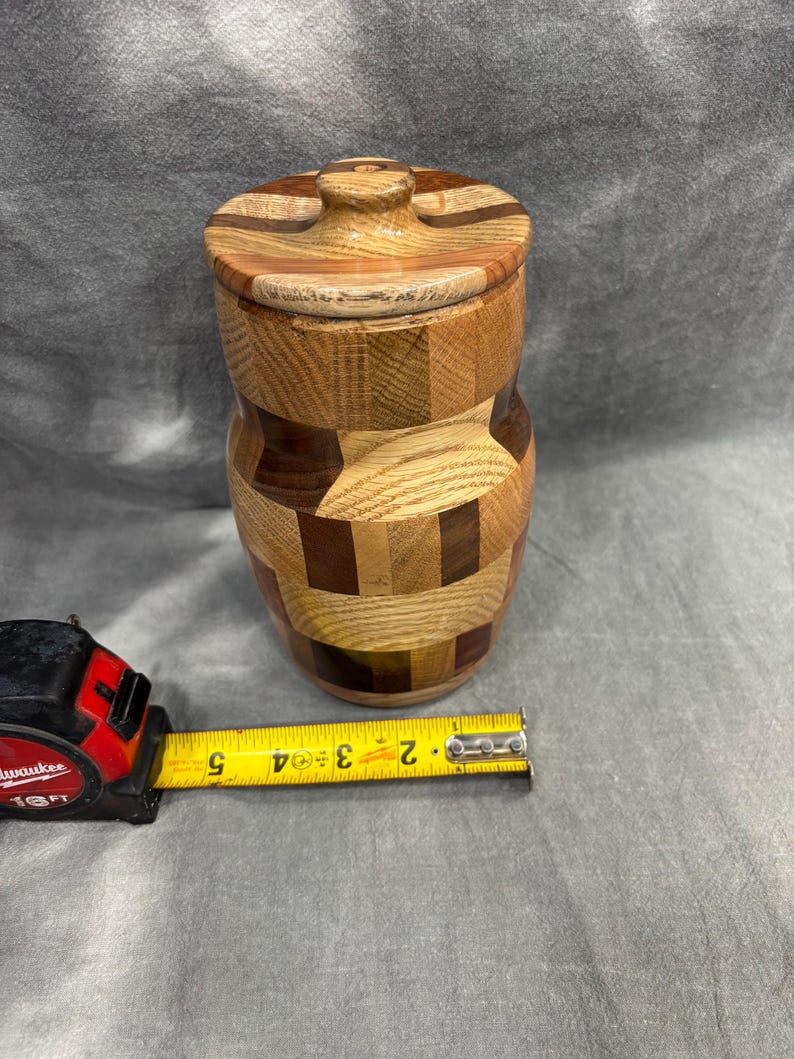 Segmented Containers Hand Turned Segmented Wood Decorative Container With Lid - Etsy