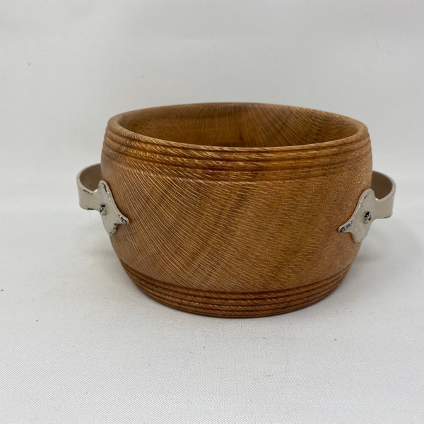 Hand Turned Silk Oak Wood Bowl