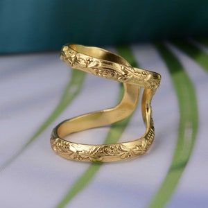 18k Gold Double Knuckle Gifts Arthritis Ring Handmade - Etsy