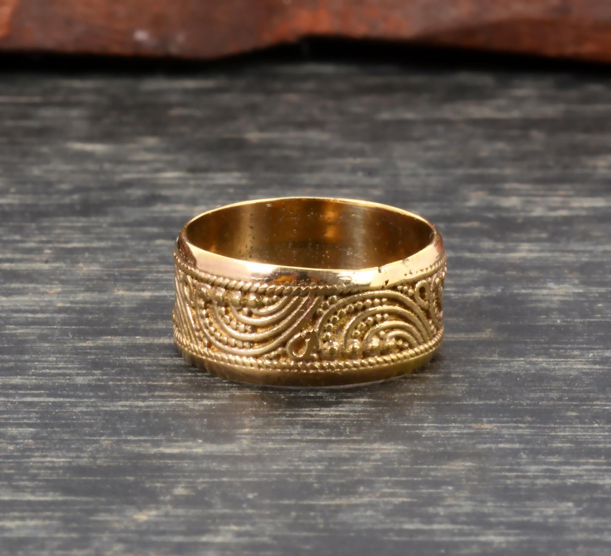 Brass Ring Gold Ring Handmade Ring Wedding Ring Vintage Etsy