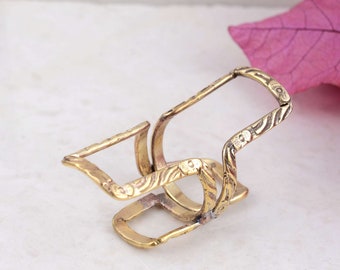 Brass Splint Knuckle Ring, EDS Mallet Finger, Arthritis Ring