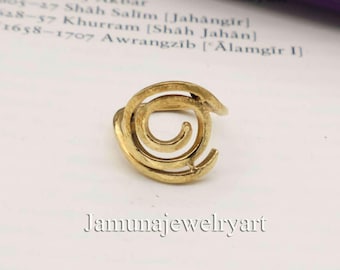 18k Gold Fill Spiral Ring: Chunky Swirl, Handmade Boho Jewelry