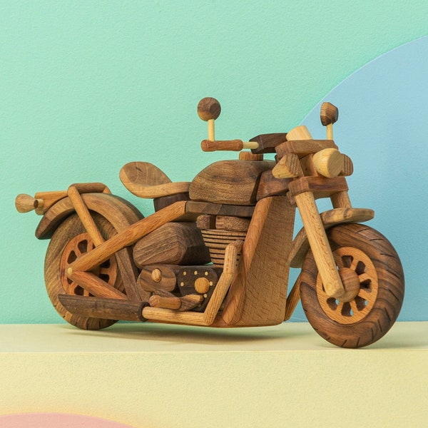 Wooden Toy Motorcycle Etsy