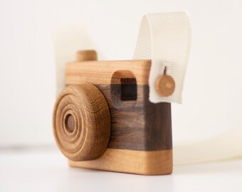 wooden camera baby toy