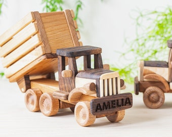 toy wooden trucks