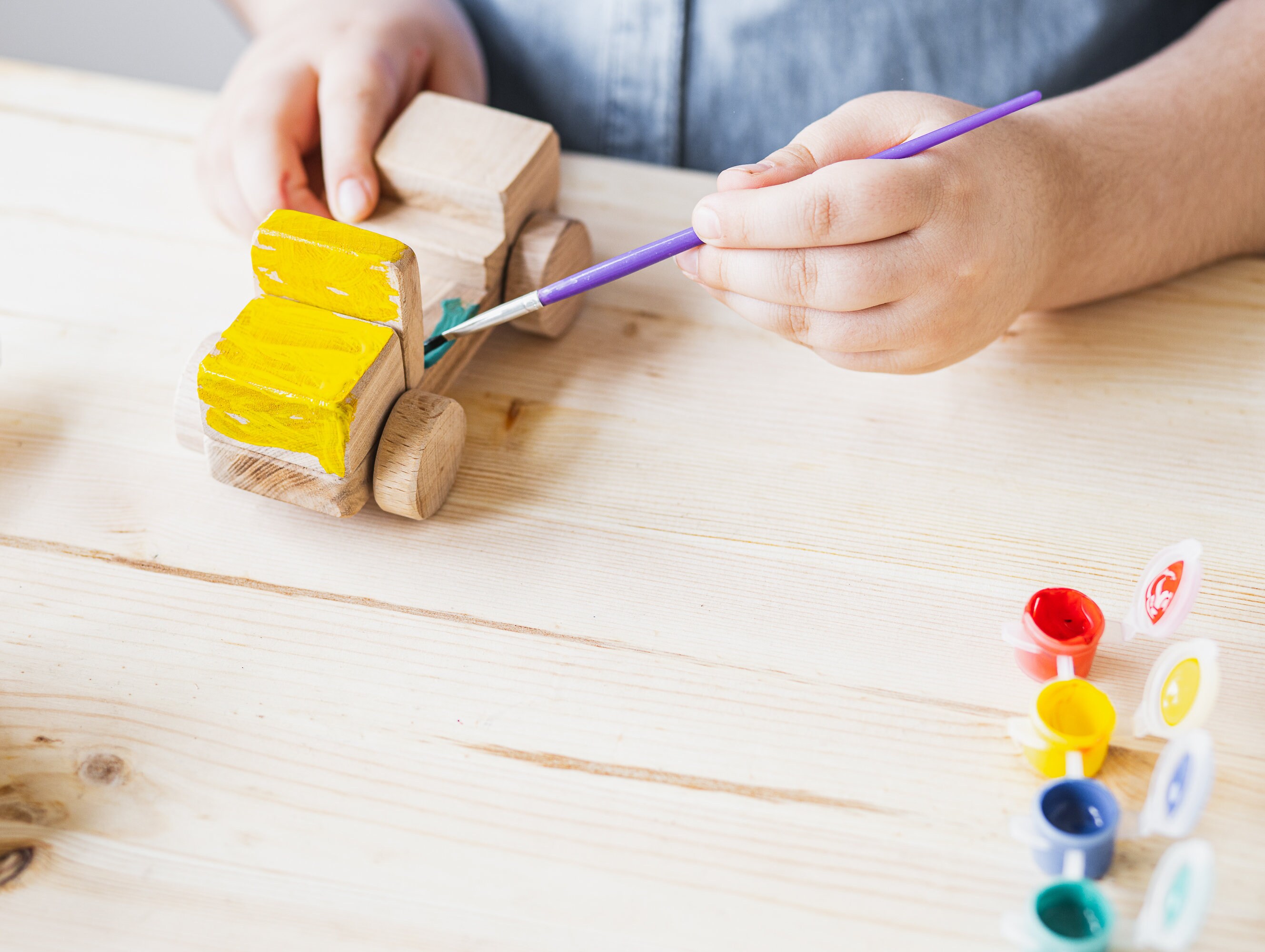 Paint Your Own Wooden Toy Mini Car Unfinished Wooden Toys Etsy