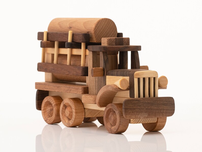 Wooden Fire Engine Wooden Toys Personalized Baby Gift Wood Etsy