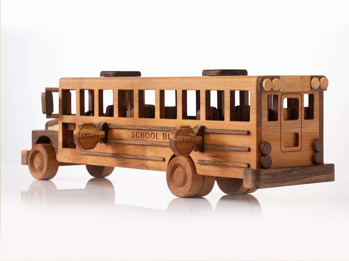 WOODEN TOY School Bus Personalized Big Toy / 2 Sizes | Etsy