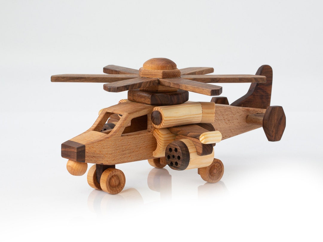 Wooden Helicopter Wooden Toy Helicopter Military Toy - Etsy
